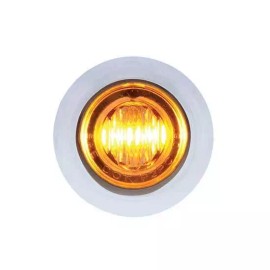 United Pacific Mini Double Fury LED Clearance Marker Light W/ Bezel - Amber to Blue LED