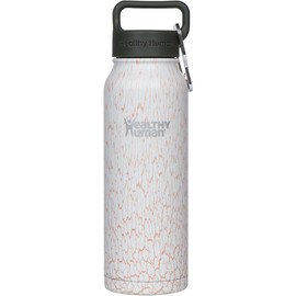 Healthy Human Stainless Steel Water Bottle | Double Walled Vacuum Insulated Water Thermos for Adults | Eco-Friendly Travel Bottles with Leak Proof Lid (Desert Lily, 21 oz/ 621 ML)
