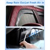Side Window Deflector Dark Smoke Visors Rain Guards 4 -Pieces