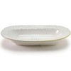 Oval bowl with carefully carved relief flower pattern, 10.0 x
