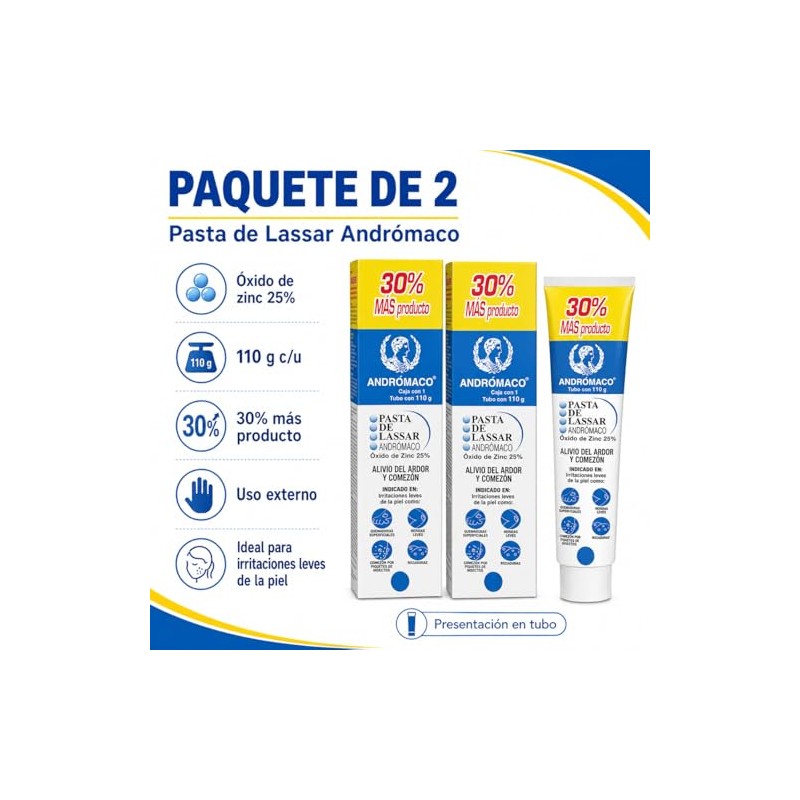 Paquete de 2 Cremas Pasta de Lassar 110 g c/u