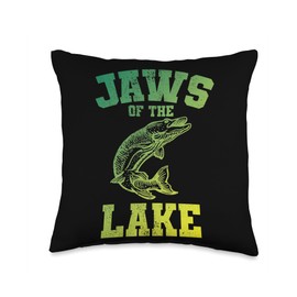 Angler, Fischer, Angel Fish Fish Outifts And Gifts Angel, Angler Fisherman Outfit Bass Fishing Throw Pillow, 16x16, Multicolor