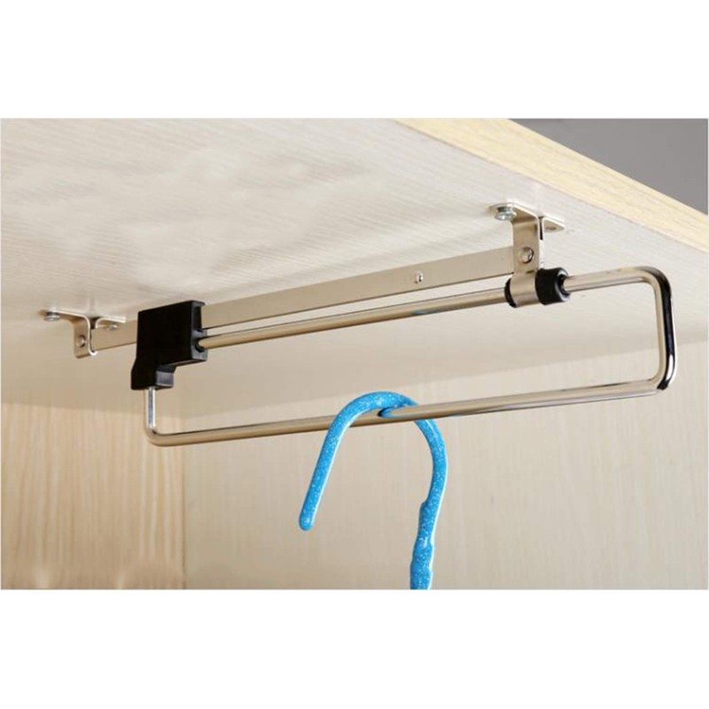 Wardrobe Rail,Uotyle Wardrobe Pull Out Clothes Hanger Rail Organizer Rack