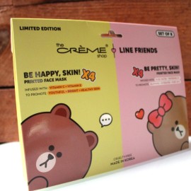The Creme Shop X Line Friends Limited Edition Printed Face Mask Set Of 8 New
