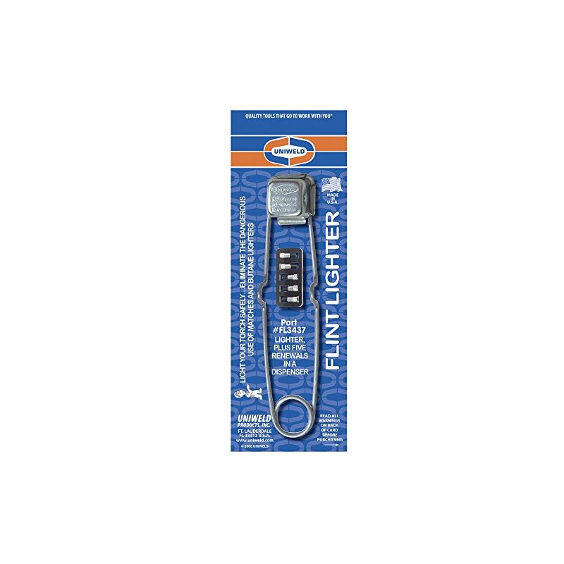 Uniweld FL3437 Flint Lighter with 5 Flint Renewals