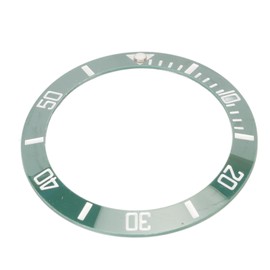 mlida Bezel Insert Protective Ring, High Hardness Exquisite Clear Scale 40mm Diameter Ceramic Watch Watch Inserts for Replacement (White Character Green Back)