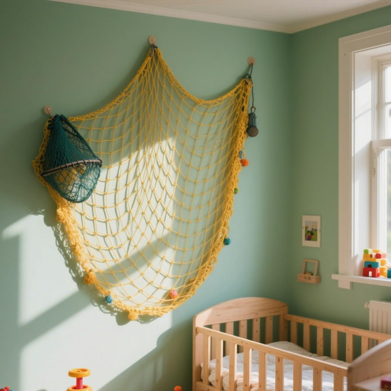 2 Pack Fish Net Decorations for Party,Natural Cotton Hawaiian Party