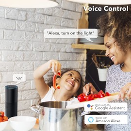 BN-LINK Interruptor de luz inteligente con función de temporizador, un solo polo, interruptor Wi-Fi en la pared de 2.4 GHz, requiere cable neutro, compatible con Alexa y Google Assistant, no requiere