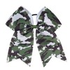 7"Camo Cheer Bow Cheer Bows Full Camouflage Ponytail Hair Ties