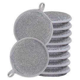 MAEXUS® Wire Tea Towel with Sponge, Pack of 10 Cleaning Cloth, Multifunctional Wire Dish Cloth, Cleaning Cloth for Pan and Pots - Quick Foaming