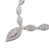 Flyonce Wedding Jewelry Set Rhinestone Crystal Bridal Leaf Necklace Link