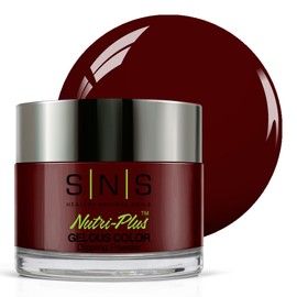SNS Healthy Natural Nails SNS Nail Dip Powder, Gelous Color Dipping Powder - Red River?(Wine/Burgundy, Cream) - Long-Lasting Dip Nail Color Lasts 14 Days - Low-Odor & No UV Lamp Required - 1 OZ