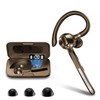 Bluetooth Headset Hands-Free Bluetooth Earpiece with Noise Canceling Mic, Brown