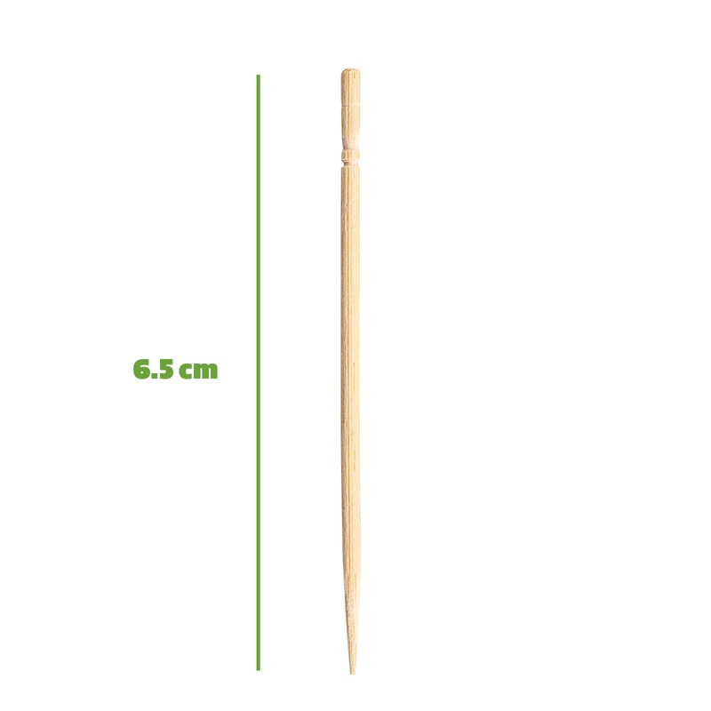 GUSTO [1500 Count] Bamboo Wooden Toothpicks Wood Round Single-Point -