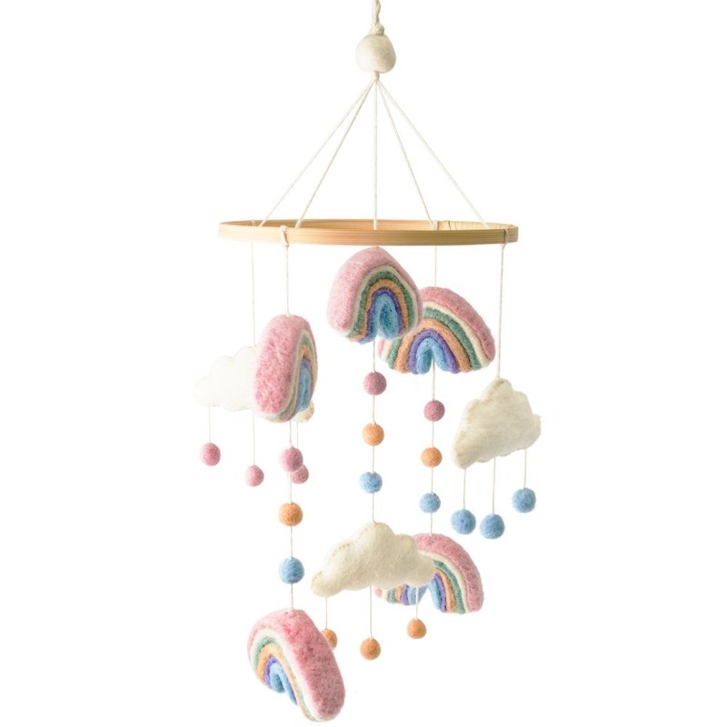 Biome Range Felt Hanging Mobile - Rainbows