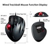 SANWA Wired Ergonomic Trackball Mouse, Programmable Roller Ball Mice, Tilt
