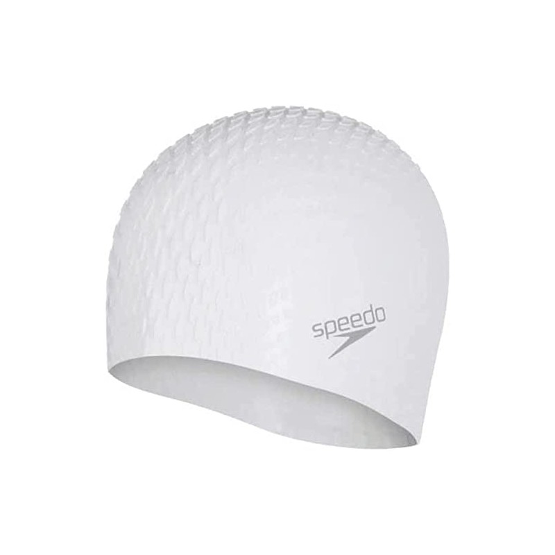Speedo Unisex Adult Bubble Active + Cap Swimming Cap, White,