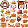 30 pcs Happy Thanksgiving Photo Booth Props, Funny Big Thanksgiving