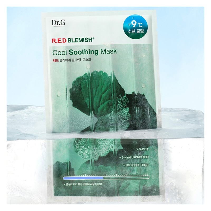 닥터지 레드 블레미쉬 쿨 수딩 마스크, 10개입, 1개 Dr.G Red