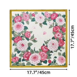 Goaste 16 Pack Cotton Handkerchiefs for Women, 17.7 Inch Women Hankies with Vintage Floral Print, Soft Pure Cotton Ladies Hankies, Multi-color Pocket Square Towel for Gifting, Weddings, Tea Party