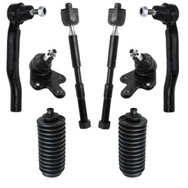 Detroit Axle - 8pc Front Suspension Kit for Toyota 2011-2020 Sienna 4 Inner Outer Tie Rod Ends 2 Lower Ball Joints 2 Boots 2012 2013 2014 2015 2016 2017 2018 2019 Replacement