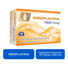 Suplemento en tabletas Natutech Riboflavina x 600g