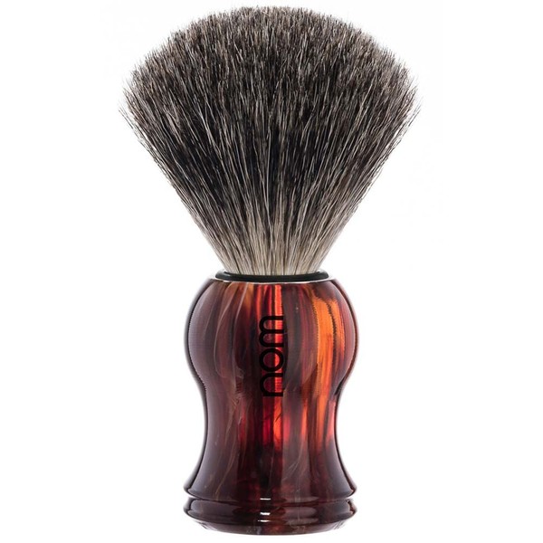 Nom - Shaving Brush - Gustav Series - Pure Badger Hair - Plastic Havana