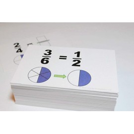 Unbranded New Beginning Graphical Fractions Simplification Math Flash Cards- W/ Pie Charts Best Buy