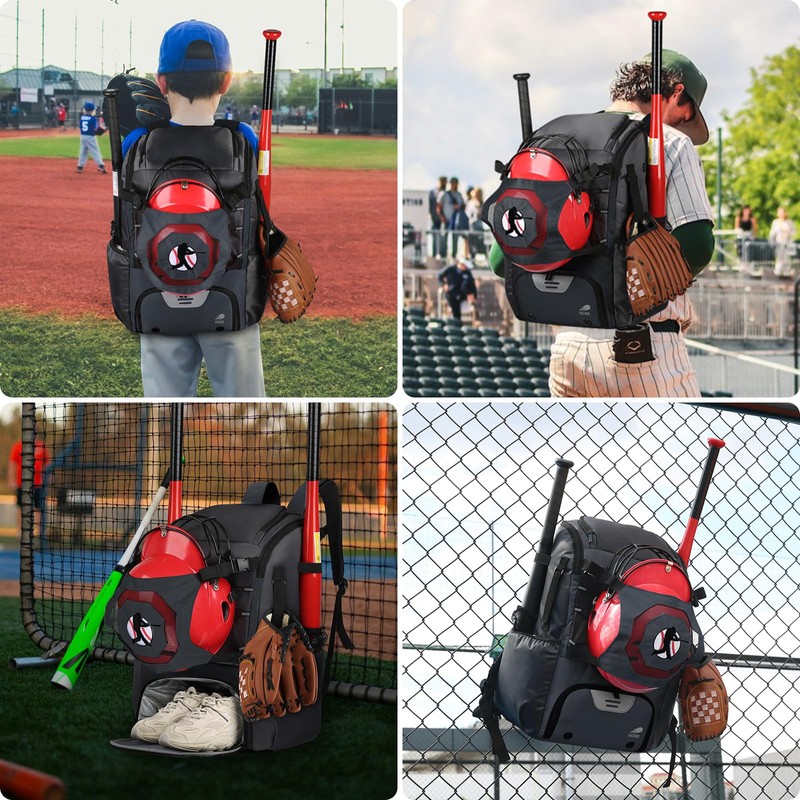 FUZVOL Baseball Backpack Softball Bat Bag for Youth Adults Baseball