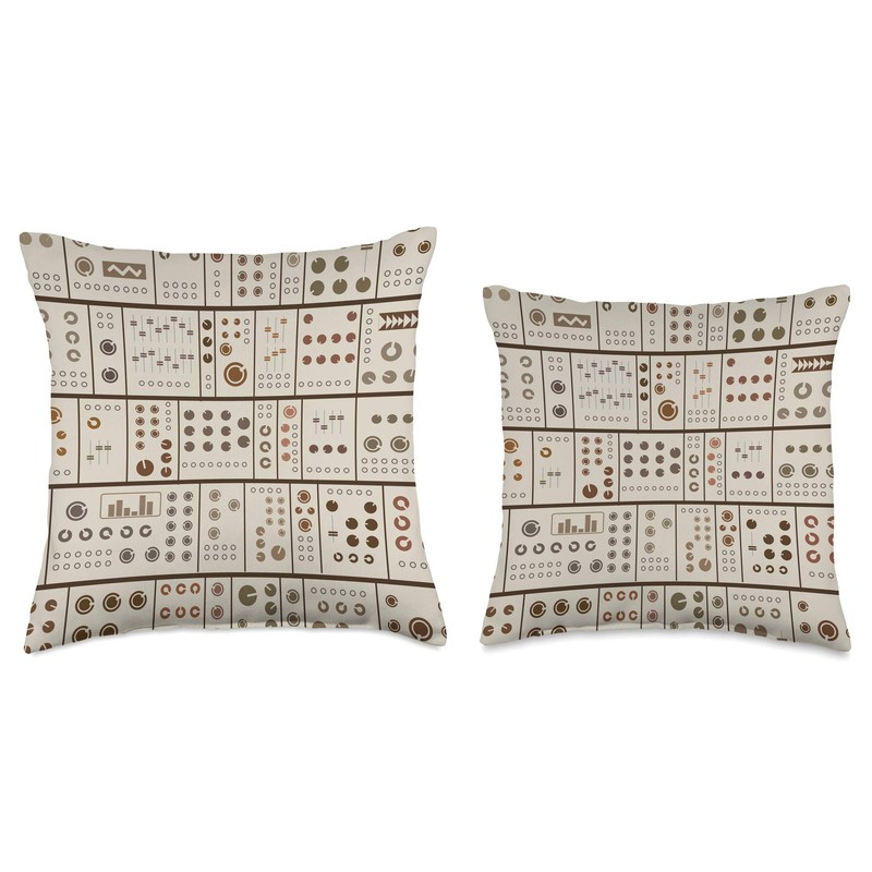 Modular Synthesizer Player Throw Pillow