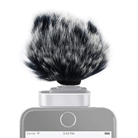 YOUSHARES Microphone Furry Windscreen Windjammer for MV88 - Customized Pop Filter Windshield Wind Jammer Compatible with Shure MV88 iOS Digital Stereo Condenser Mic