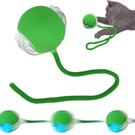 SORNEICDR New Interactive Rolling Dog Ball, 360° Smart Pet Toy Ball, Self Rolling Ball Cat Toys for Small Medium Dogs Cats, Green 1pcs