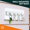 Wall Mounted Key Rail Rack Hanger Holder with 4 Hooks