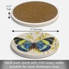 Thirstystone Flasher Butterfly Single Round Absorbent Stone Coaster with Protective
