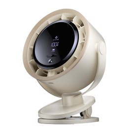 SP Space Player Portable Clip on Fan Battery Operated, Small Powerful 100 Speed Quiet 360° Rotate, USB Rechargeable Mini Personal Cooling Fan for Desk Table Home Office Stroller Camping - Ivory