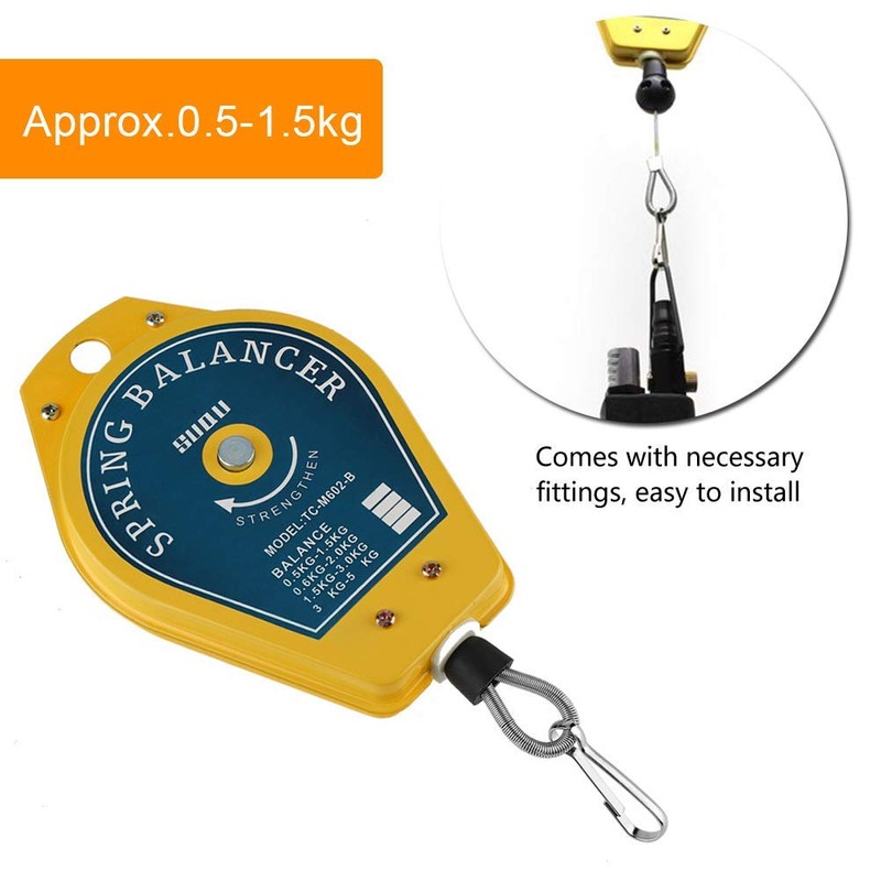 Spring Balancer,0.5-1.5Kg Retractable Balance Scales Sturdy Fixture Holder Hanging for