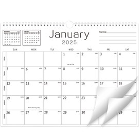 Wall Calendar -Calendar 2025-2026 from Jan. 2025 to Jun. 2026,18 Months Calendar,14.7"×11"Thick Paper with festival Dates and Ruled Blocks for Home or Office New Year and Christmas Gifts