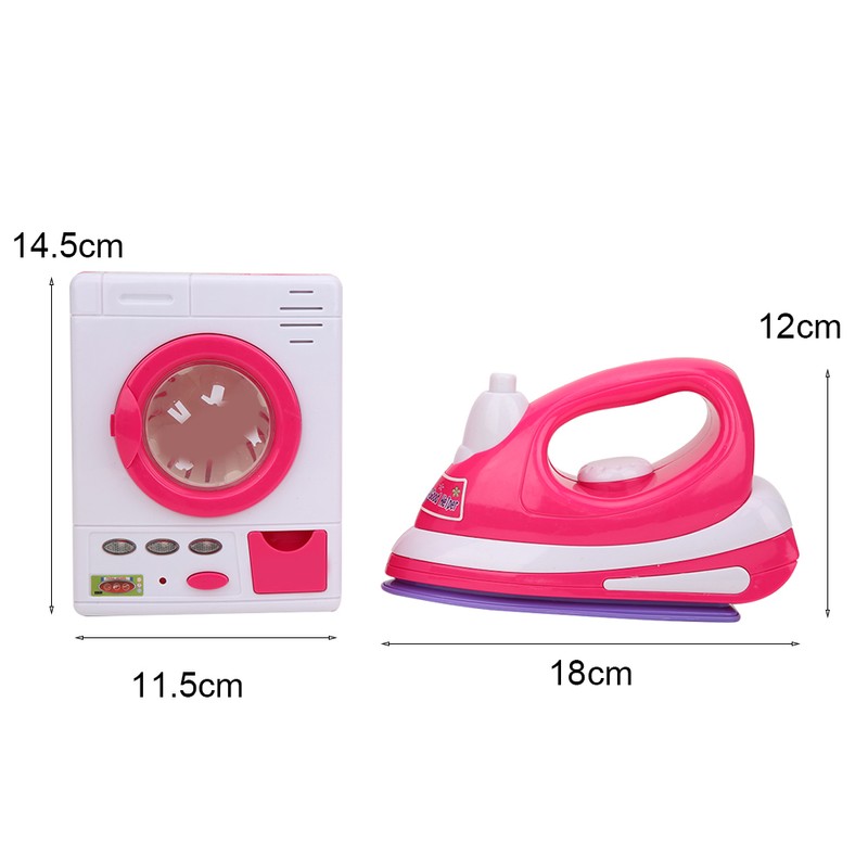 Simulation Electric Iron Washing Machine Household Appliance Educational Toys Play