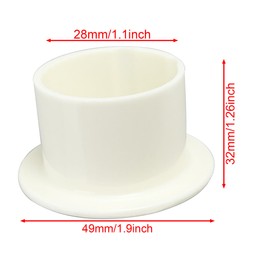 4pcs Sturdy Curtain Pole Cap/White Plastic Curtain Pole End Plug Cap/Curtain Pole Plug 28mm // 1.1’ Diameter Roman Rod End