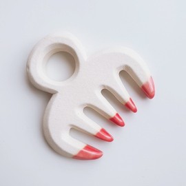 Wheelo Therapy Thera Brush Massage Tool Ceramic Comb Gua Sha Scalp Trapezius Shoulder Floating Room Massage, Thera Brush / 휠로스테라피 테라브러쉬 마사지도구 도자기 빗 괄사 두피 승모근 어깨 부유방 마사지, 테라브러쉬