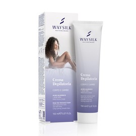 Waysilk | Körper-Epiliercreme mit Hyaluronsäure und Aloe Vera, langes, glattes Leder, 150 ml