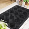 Smiry Front Door Mat Outside Entrance, Heavy Duty Outdoor Indoor