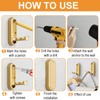 ZcrPrn Foldable Wall Hook, Hanger Hooks, 2 Pcs Gold Heavy