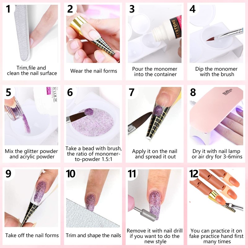 Nail Practice Hand for Acrylic Nails, Flexible Practice Nail Hand