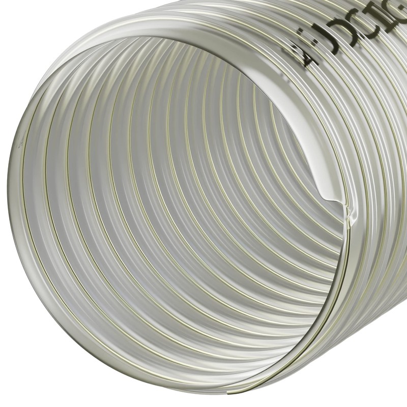 80mm / 3 Inch Clear Polyurethane Pipe for Dust, Fumes,
