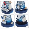 Ipetboom 4pcs Mediterranean Style Mini Wooden Lighthouse Ornaments Nautical Home