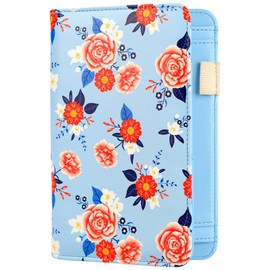 YIXONER Server Book with Zipper Pocket Server Books for Waitress Book Cute 5X8 Inch Serving Book Guest Check Book Holder for Servers/Waitress/Waiter Book Organizer Fits Server Aprons Floral Carnation