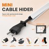 39" Flexible Cord Hider Wall for Mounted TV Single Wire，Side