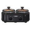 Sunvivi Double Slow Cooker,2 Pot Small Mini Crock Buffet Servers