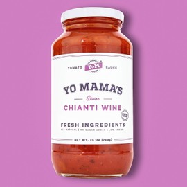 Keto Chianti Wine Pasta Sauce by Yo Mama's Foods - Pack of (1) - No Sugar Added, Low Carb, Low Sodium, Gluten Free, Paleo Friendly, and Made with Whole, Non-GMO Tomatoes